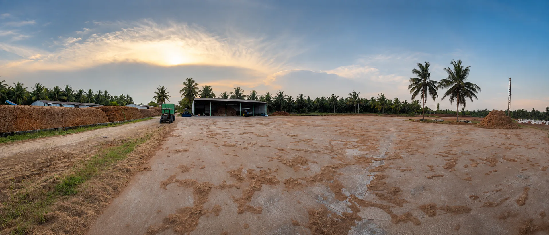 MUM Coir Industry factory yard in Punalvasal, Tamil Nadu
